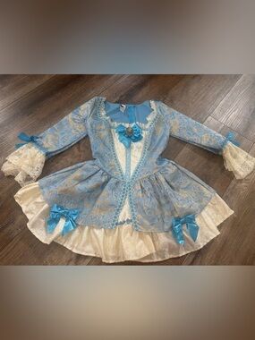 Leg Avenue Blue and Cream Royal Lace Princess Dress  costume  victorian XS/small
